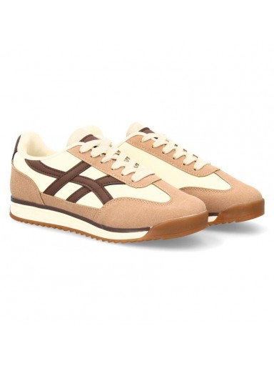 sneakers mujer beige marrón ligeras y antideslizantes