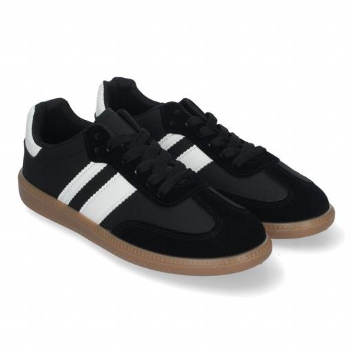 Sneakers negras para mujer, baratas