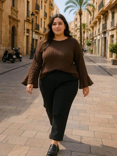 Camiseta elegante y cómoda para mujer talla grande [0]