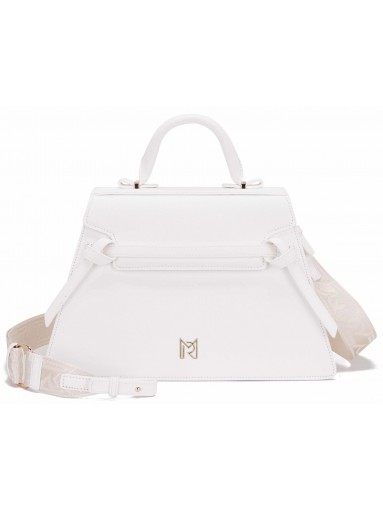 Bolso blanco elegante para mujer con acabado estructurado [2]