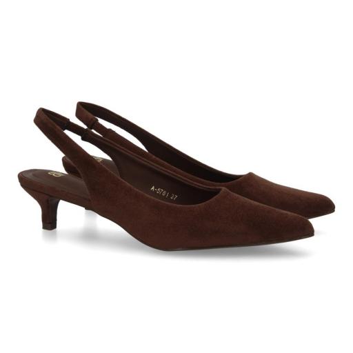 slingback mujer marron tacon bajo elegantes [1]