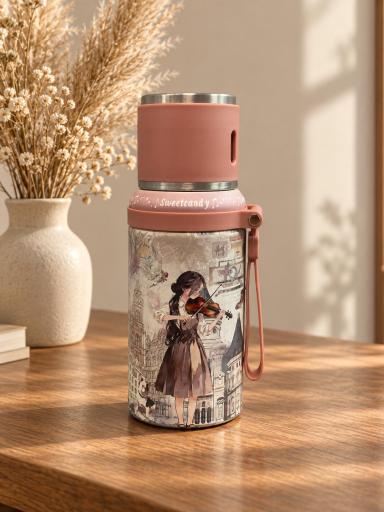 Botella térmica rosa Sweet Candy 750 ml con correa [1]