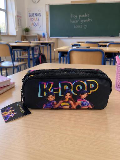 Estuche K-Pop doble cremallera con dos compartimentos [0]