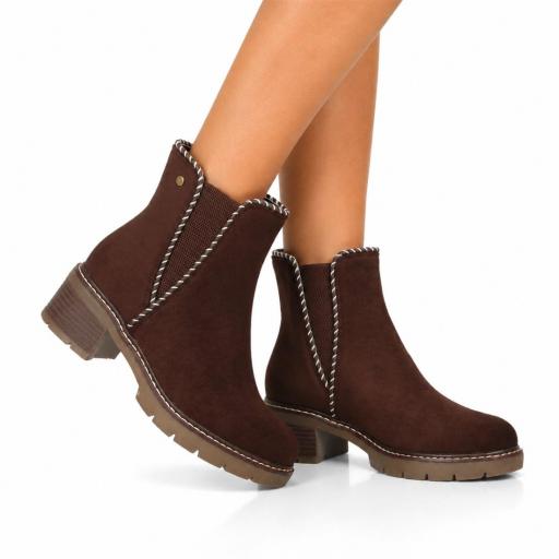 Botines marron chocolate mujer [2]