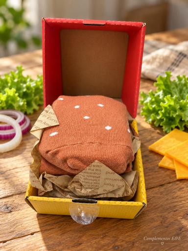 Caja hamburguesa con calcetines originales de regalo [1]
