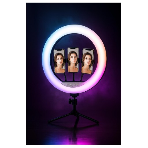 Aro de Luz Grande con Control Remoto y Soporte para Móviles – Iluminación Profesional [1]