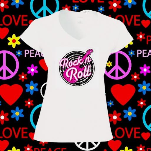 Camiseta mujer rock and roll