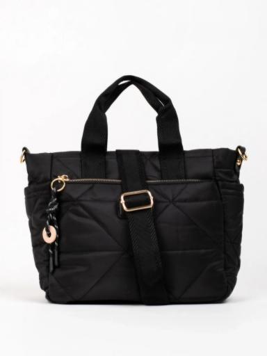 bolso negro acolchado shein