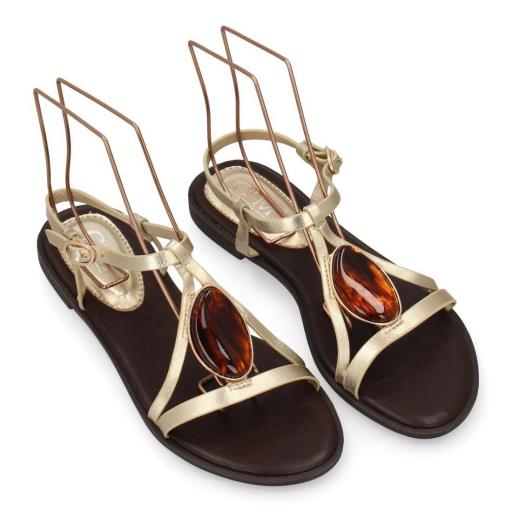 Sandalias planas verano mujer con detalle decorativo [3]