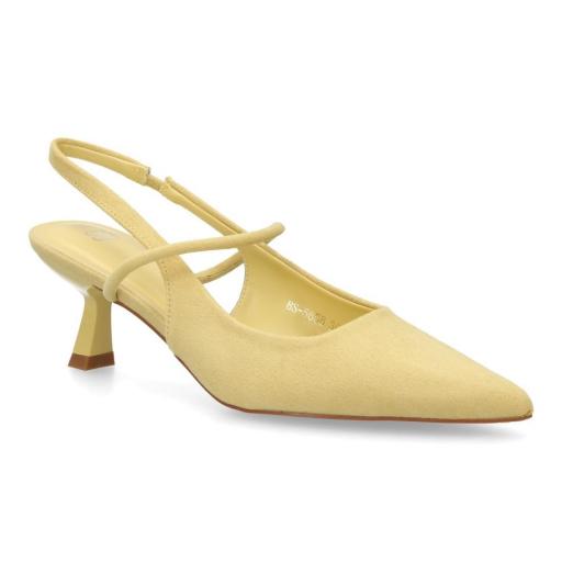 zapato destalonado mujer ante amarillo tacon bajo [2]