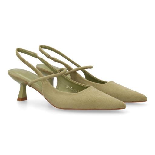 zapatos destalonados verdes mujer moda