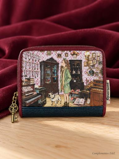 Monedero pequeño Sweet Candy burdeos para mujer