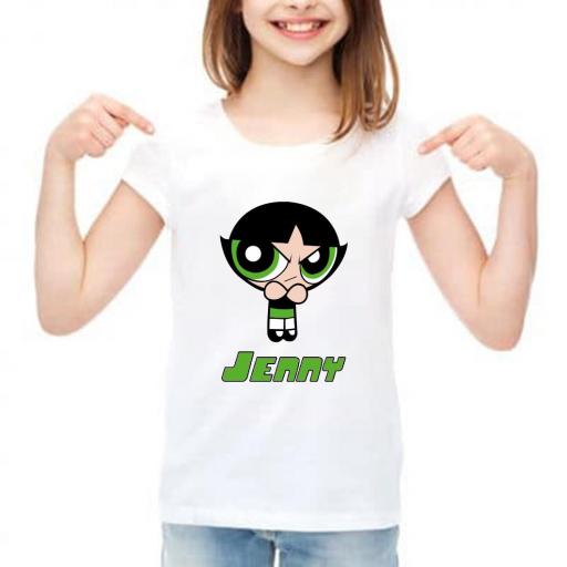 camiseta niña personalizada super nenas