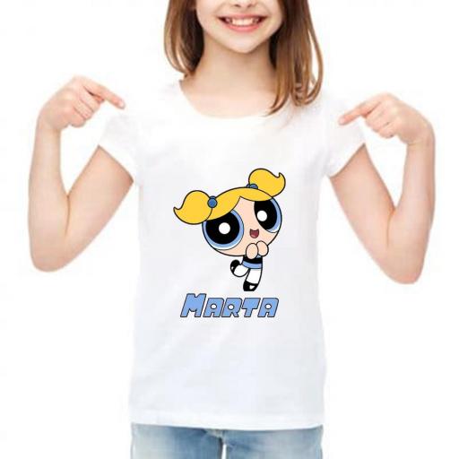 Camiseta niña personalizada super nenas 