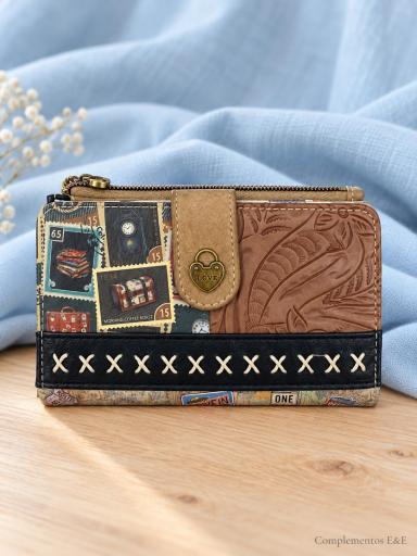Monedero Sweet Candy negro con estampado motero [1]