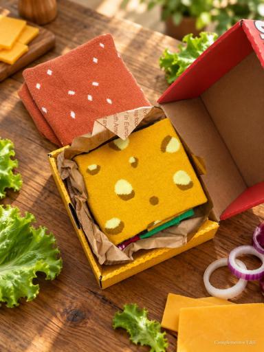 Pack de calcetines divertidos con diseños de hamburguesa [2]