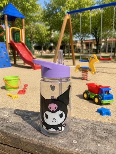 Botella Kuromi 450 ml con pajita abatible [0]