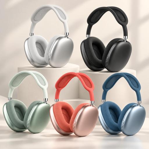 Auriculares P9 Pro Max rosa con diseño envolvente y ajustable [3]
