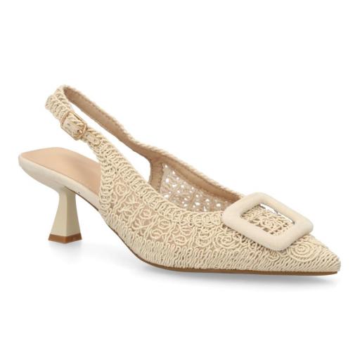 zapato slingback mujer beige tacon bajo [2]
