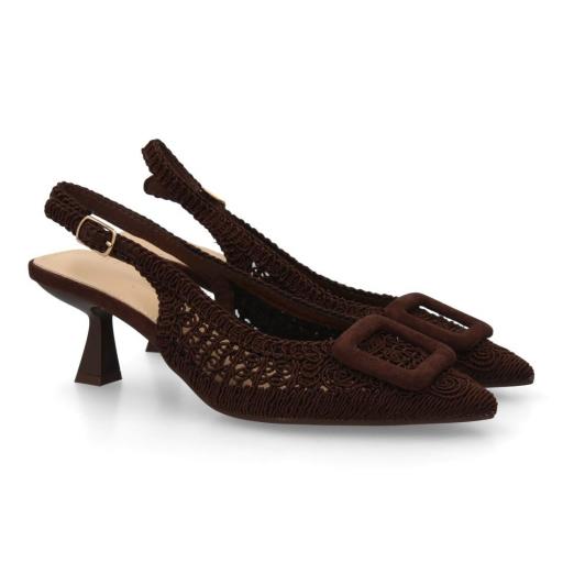 zapatos destalonados mujer elegantes hebilla