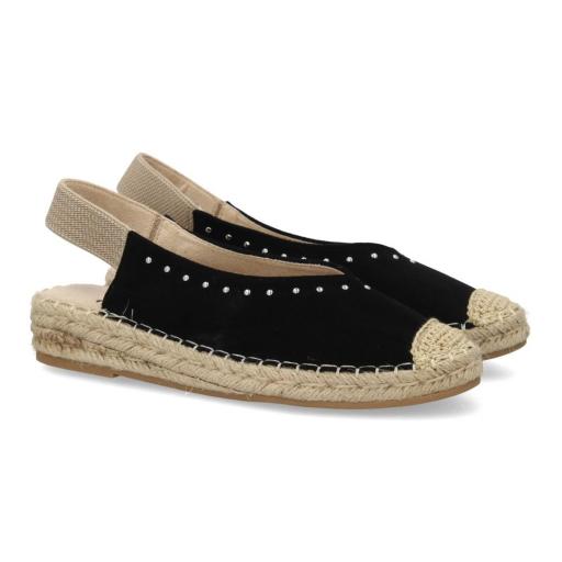 alpargatas negras mujer suela yute comodas