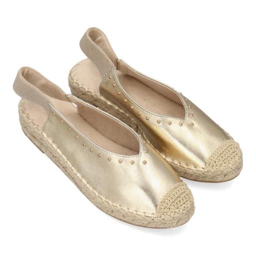 alpargatas doradas mujer verano elegantes [3]
