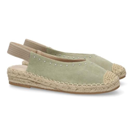 alpargatas mujer verde comodas suela yute