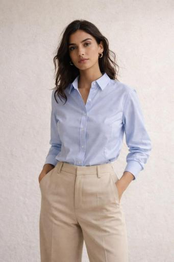 camisa entallada mujer look formal [0]