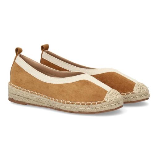 Alpargatas mujer camel con suela de yute [1]