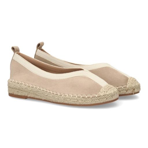 Alpargatas beige mujer elásticas verano