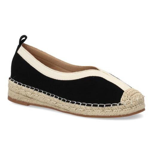 Alpargatas negras mujer elásticas verano [2]