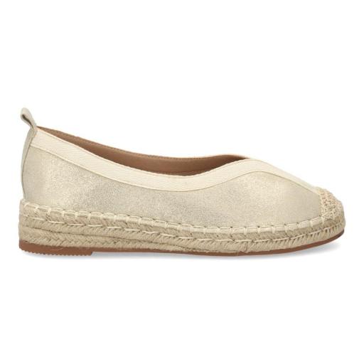 Alpargatas doradas mujer elegantes [2]