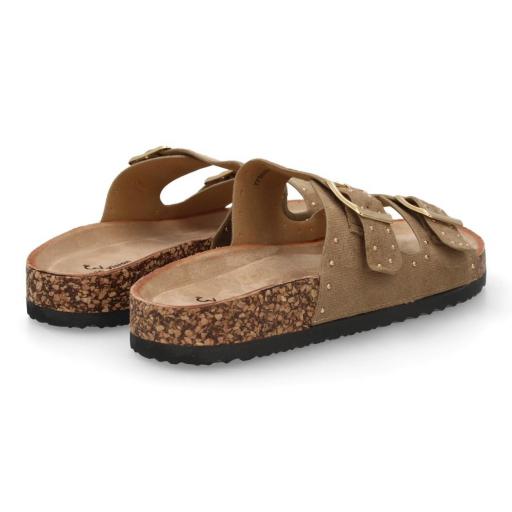 Sandalias bio taupe mujer suela corcho ergonómica [3]