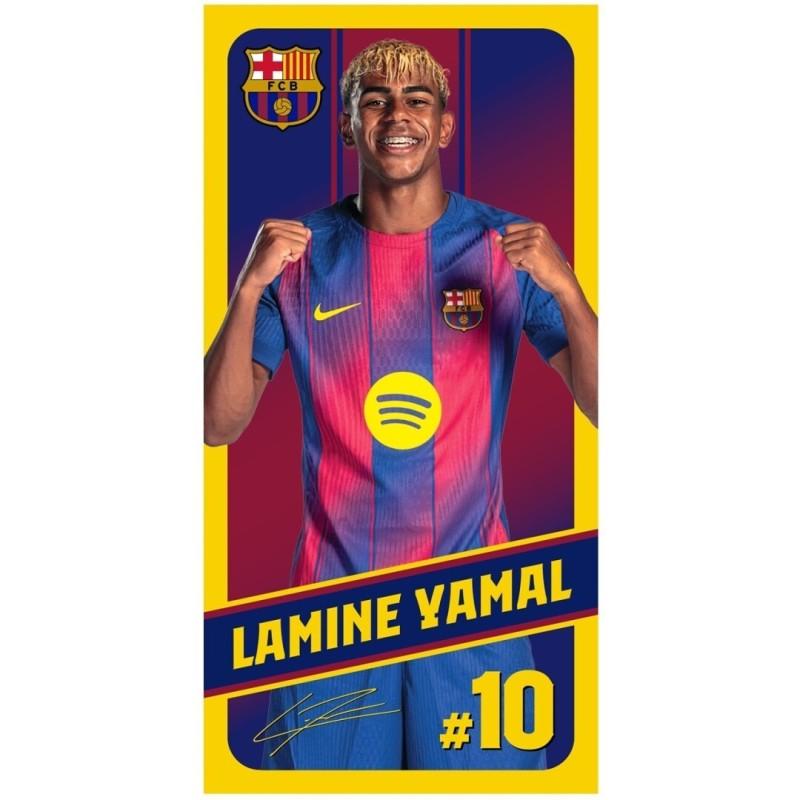 Toalla FC Barcelona Lamine Yamal para playa y piscina