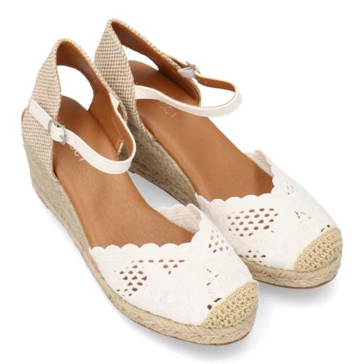 alpargatas cuña mujer bordado blanco [2]