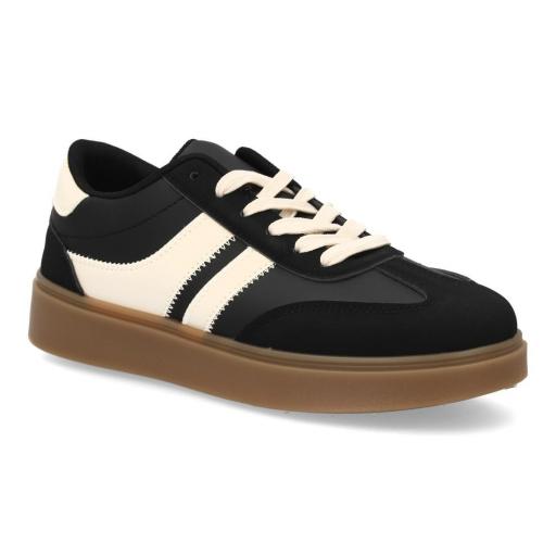 Deportivas efecto ante negras suela marron [1]