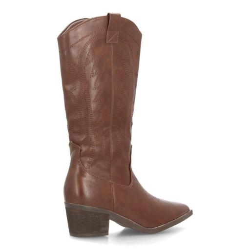 Botas cowboy mujer marrones altas con tacón [1]