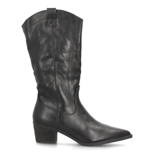Botas cowboy negras con pespuntes decorativos [3]