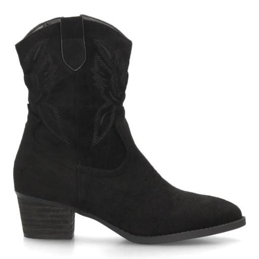 Botas cowboy negras bordadas de caña media [3]