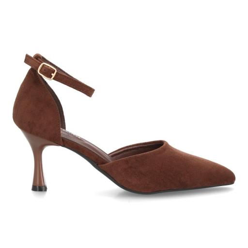 zapato de salon marron efecto ante [2]