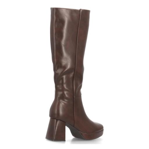 Botas altas marrones de tacón con plataforma delantera [2]