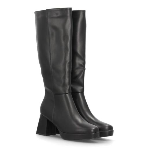 Botas altas mujer negras con tacón y plataforma [0]