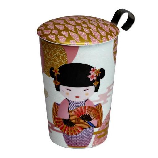 Taza geisha, porcelana 0,35 l. teaeve filtro y tapa