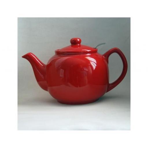 Tetera clásica roja, cerámica 1,2 l. [0]