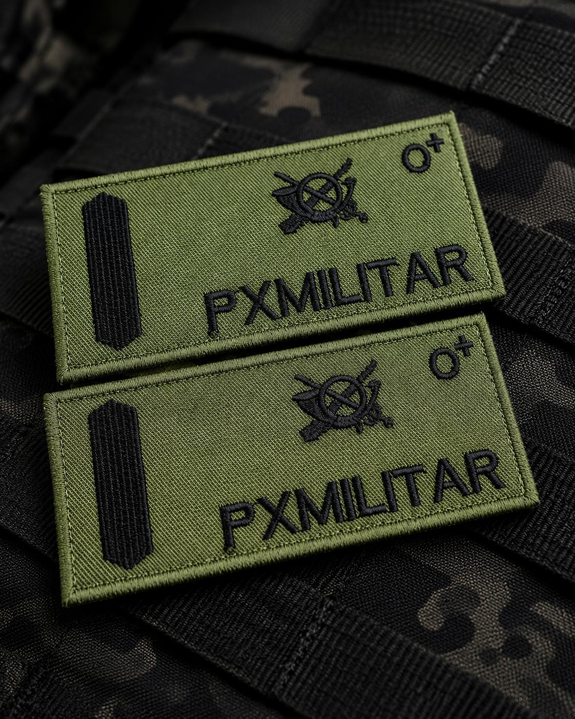 GALLETA MILITAR BORDE BORDADO PACK 2 UNIDADES.