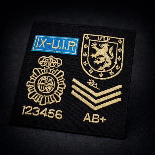 parche-chaleco-U.I.P.-bordado-cuadrado-velcro-policia-nacional [0]