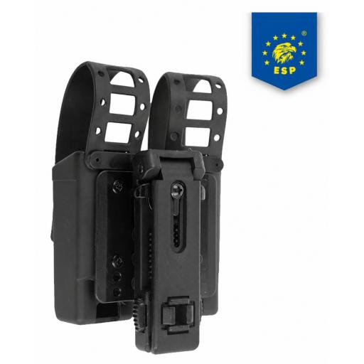 Funda doble para cargadores cerrada, rotatoria 360° con sistema MOLLE [2]