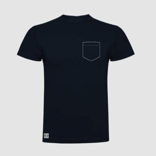 Camiseta unisex bolsillo personalizado color negro.  [0]