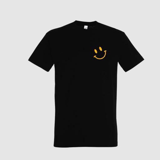 Camiseta unisex "Empujando Sonrisas" color negro