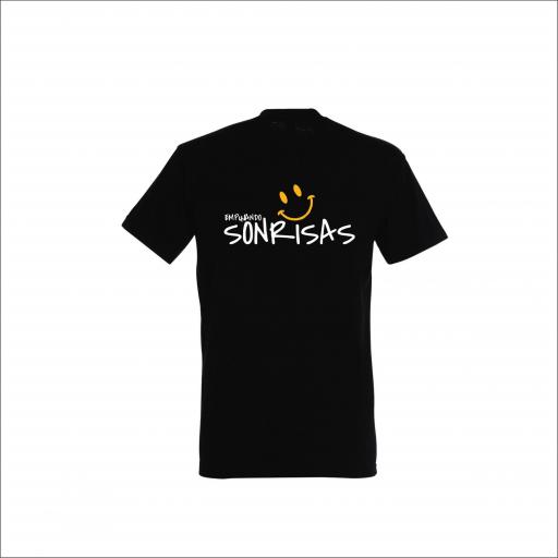 Camiseta unisex "Empujando Sonrisas" color negro [1]